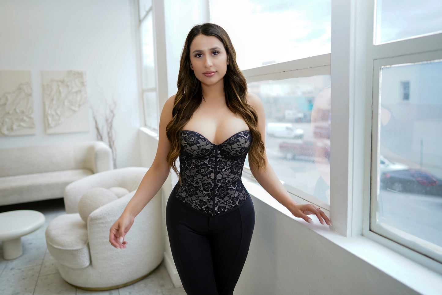 Victoria Corset Floral Laced Push up Bra Shapewear