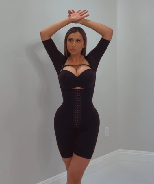 Colombian Piel De Angel With sleeve High Compression  Womenswear Shapewear